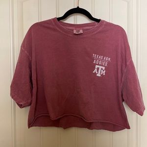Texas A&M aggies comfort colors cropped XL tee
